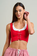 Crop top rojo ref 54890